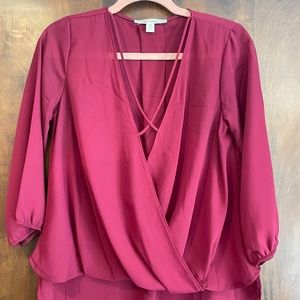 Miami maroon blouse XS